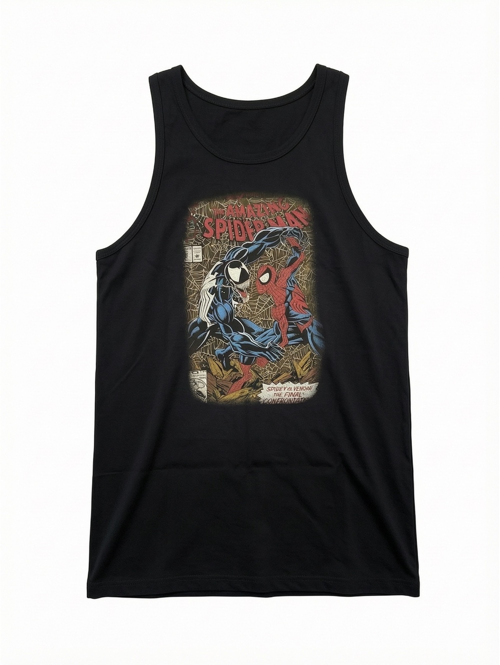 Marvel Spider-Man #375 Venom Showdown Men’s Large Black Tank Top NWT